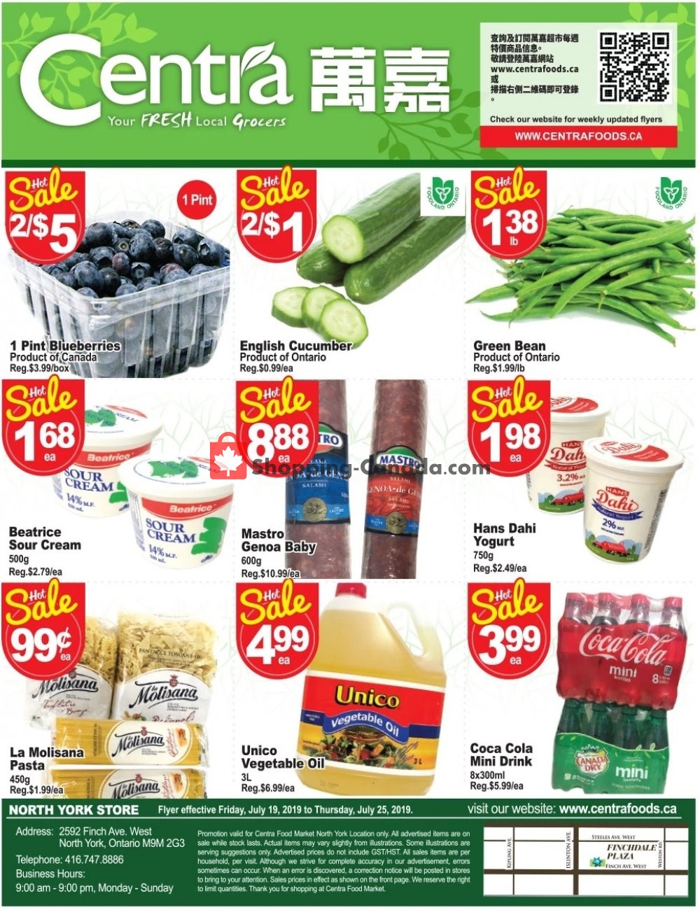 Centra Food Market flyer from Friday July 19, 2019 to Thursday July 25, 2019 - page 1