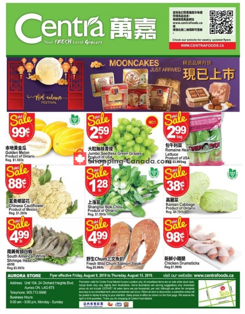 Centra Food Market flyer from Friday August 9, 2019 to Thursday August 15, 2019 - page 1