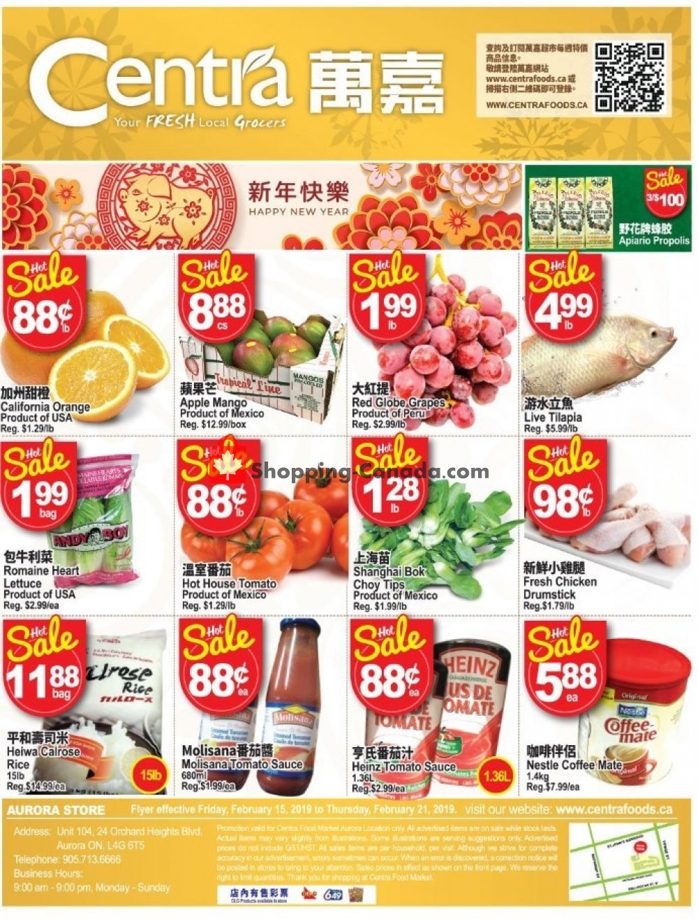 Centra Food Market flyer from Friday February 15, 2019 to Thursday February 21, 2019 - page 1