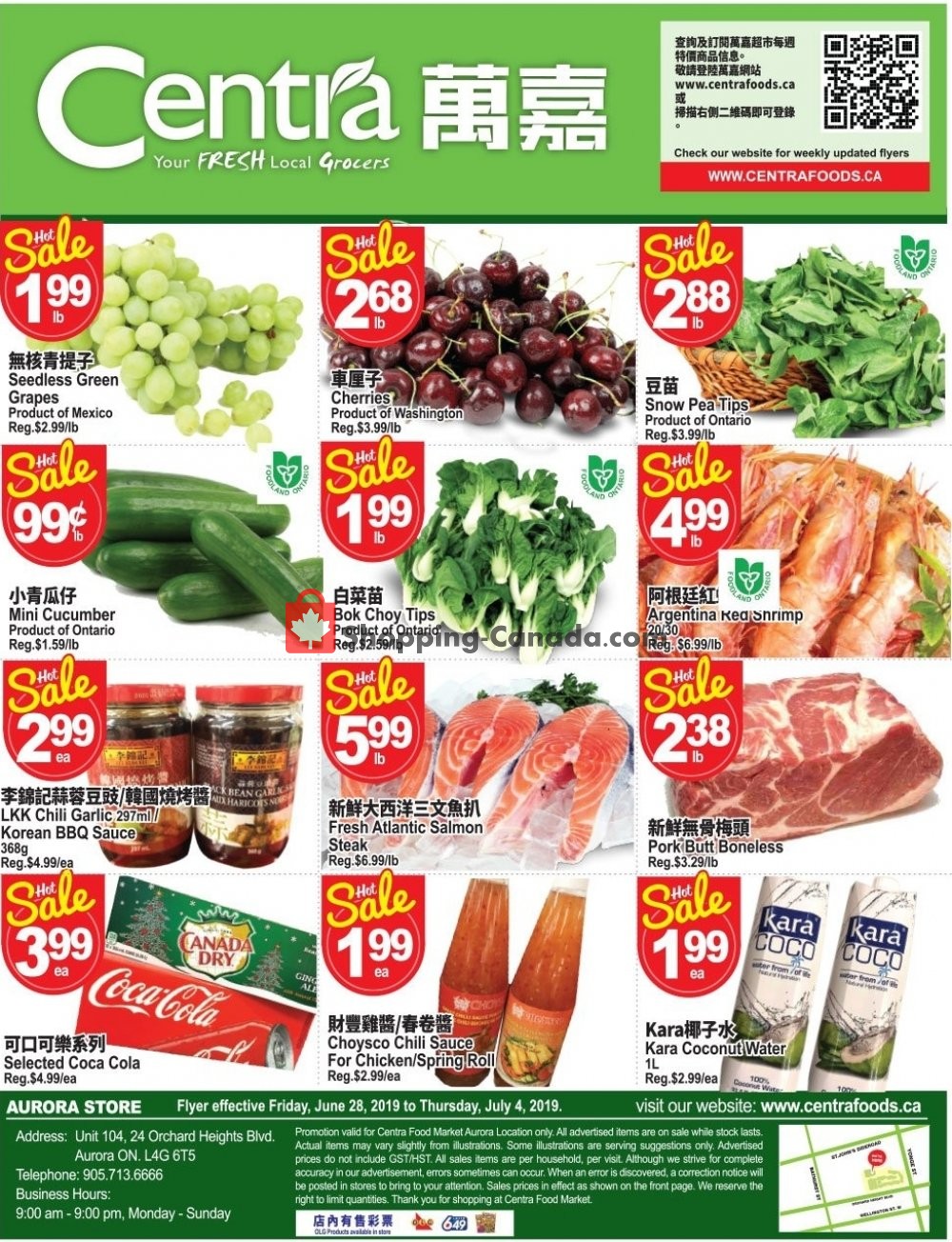 Centra Food Market flyer from Friday June 28, 2019 to Thursday July 4, 2019 - page 1