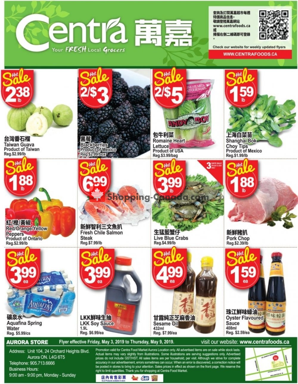 Centra Food Market flyer from Friday May 3, 2019 to Thursday May 9, 2019 - page 1
