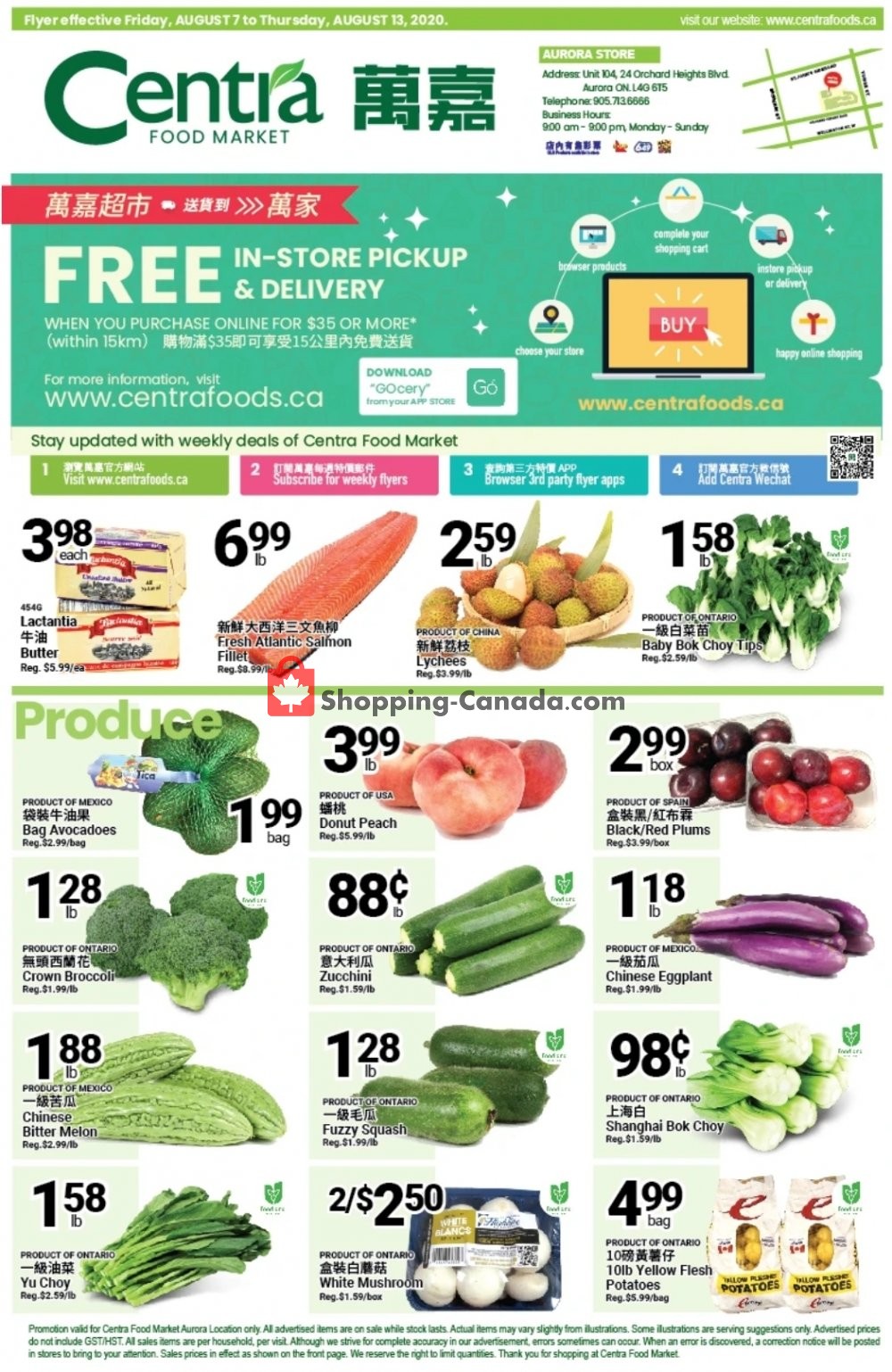 Centra Food Market flyer from Friday August 7, 2020 to Thursday August 13, 2020 - page 1