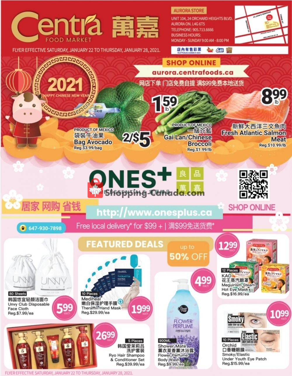 Centra Food Market flyer from Friday January 22, 2021 to Thursday January 28, 2021 - page 1