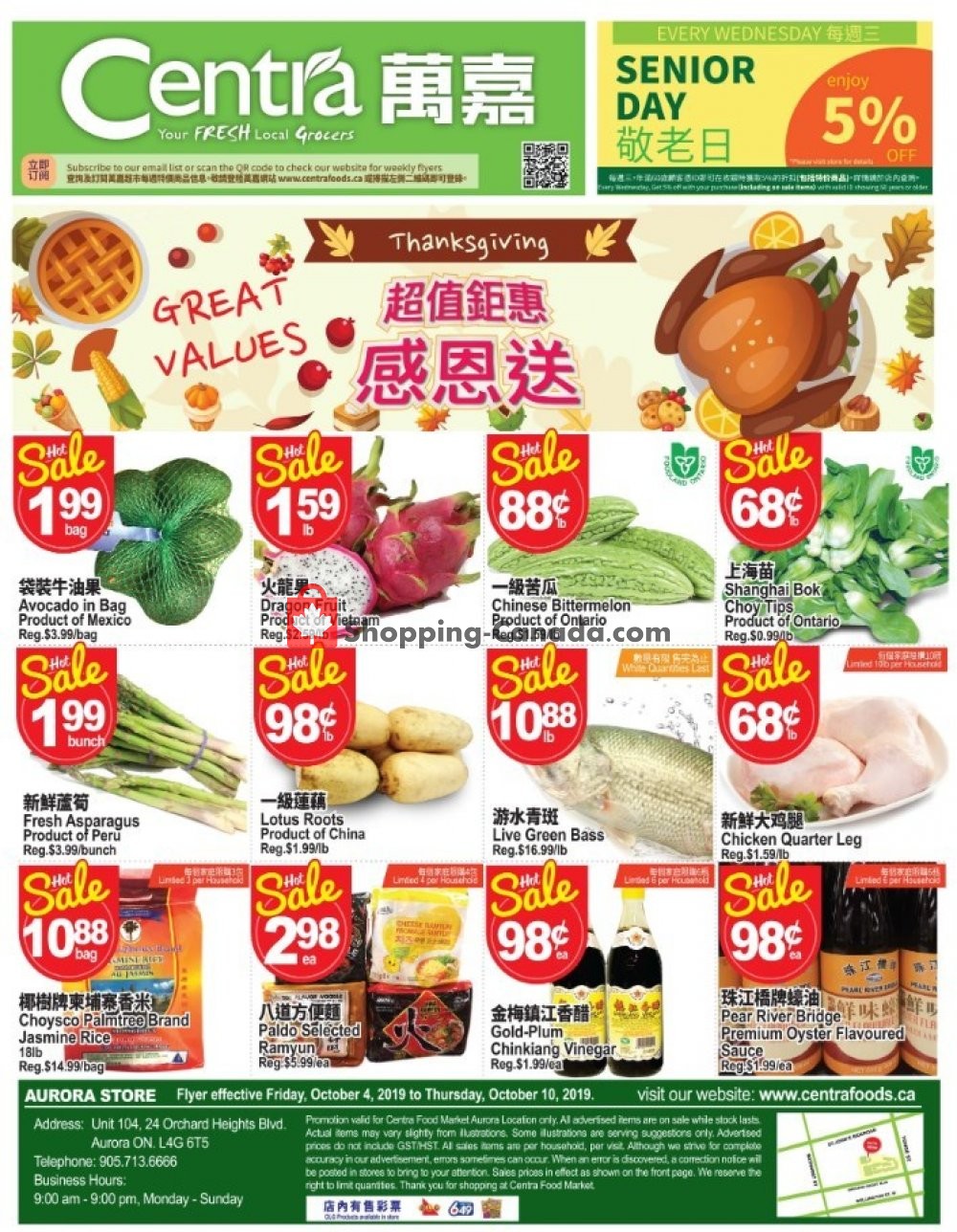 Centra Food Market flyer from Friday October 4, 2019 to Thursday October 10, 2019 - page 1