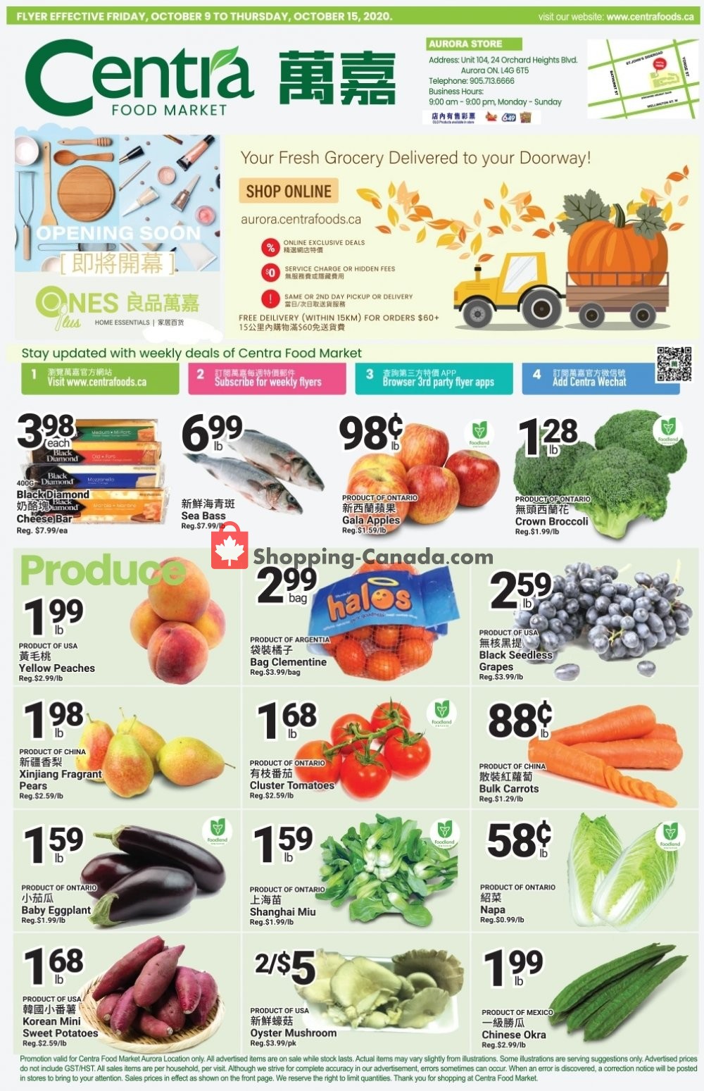 Centra Food Market flyer from Friday October 9, 2020 to Thursday October 15, 2020 - page 1