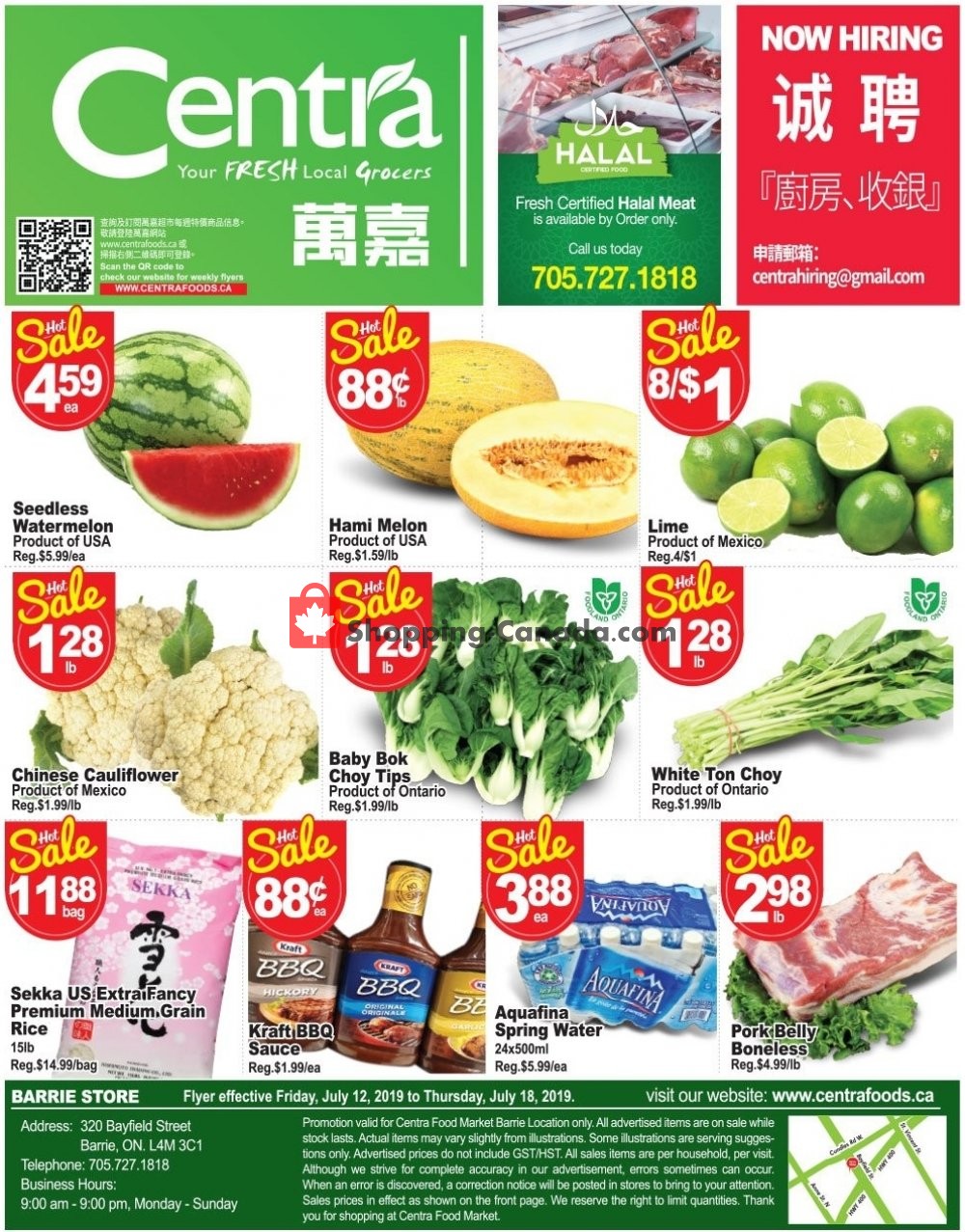 Centra Food Market flyer from Friday July 12, 2019 to Thursday July 18, 2019 - page 1