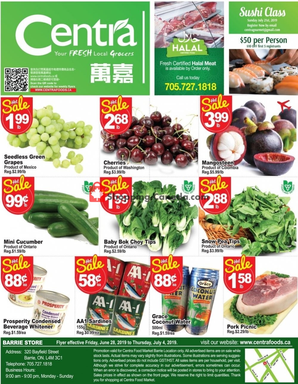 Centra Food Market flyer from Friday June 28, 2019 to Thursday July 4, 2019 - page 1