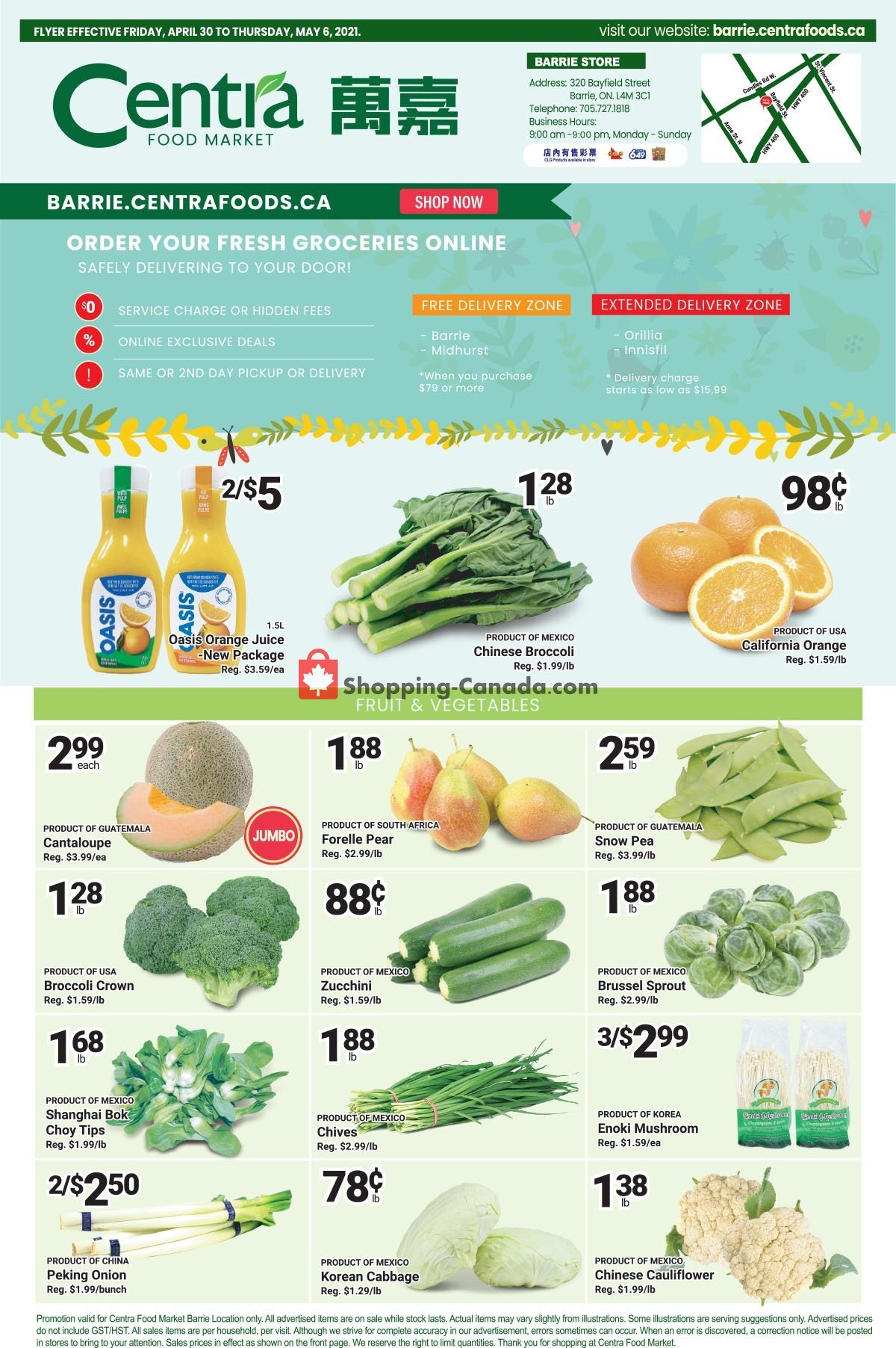 Centra Food Market flyer from Friday April 30, 2021 to Thursday May 6, 2021 - page 1