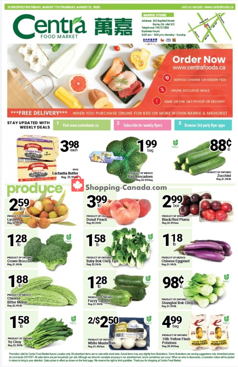 Centra Food Market flyer from Friday August 7, 2020 to Thursday August 13, 2020 - page 1