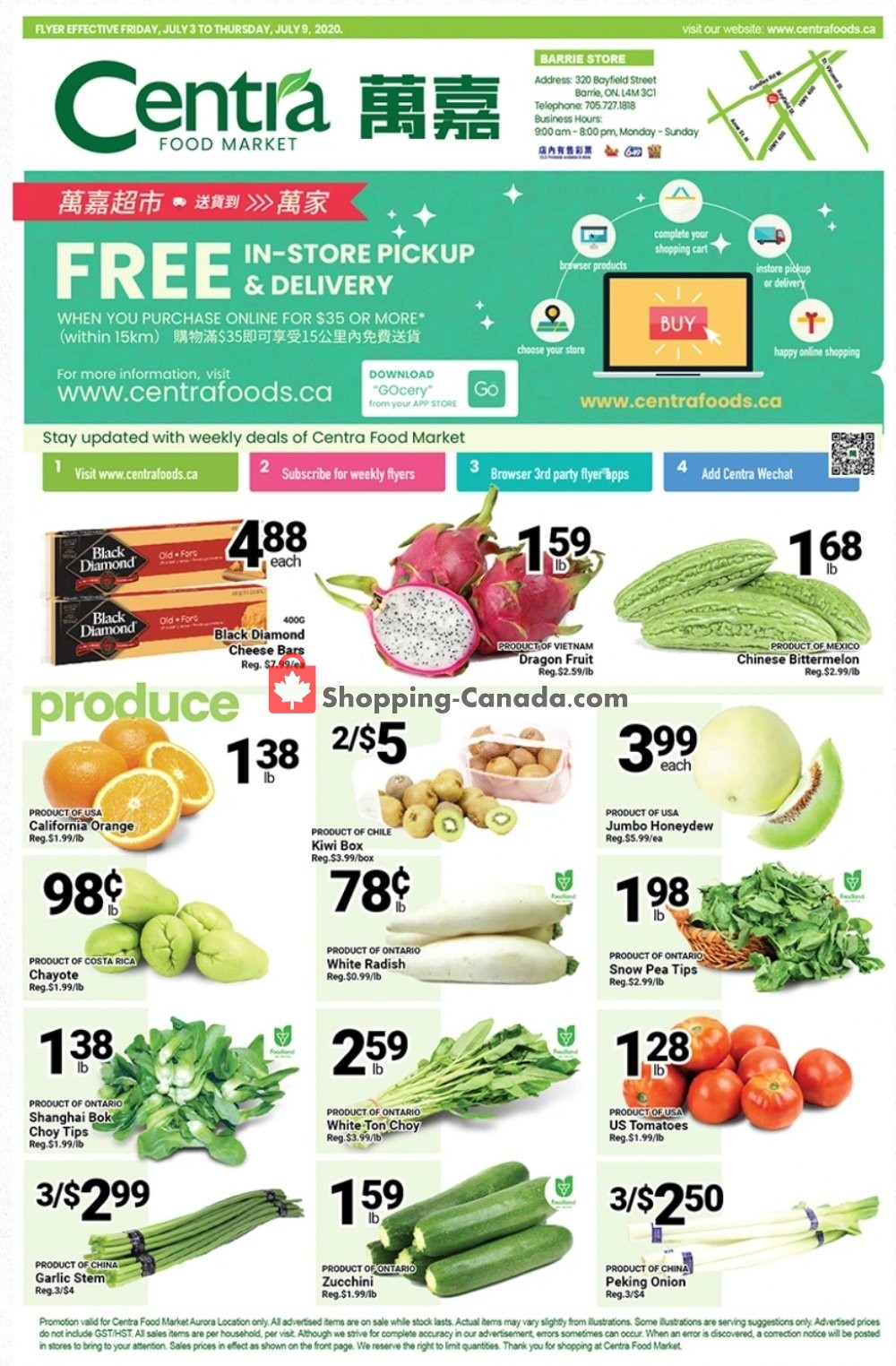 Centra Food Market flyer from Friday July 3, 2020 to Thursday July 9, 2020 - page 1