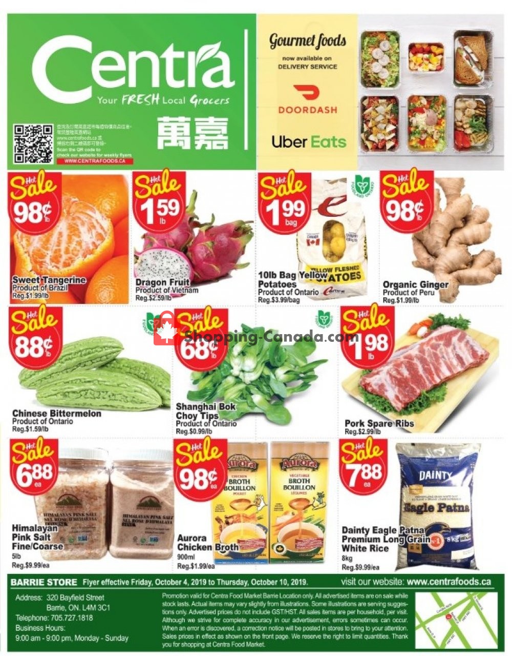 Centra Food Market flyer from Friday October 4, 2019 to Thursday October 10, 2019 - page 1