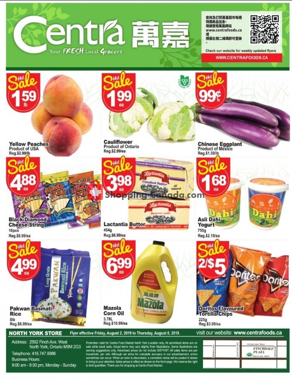Centra Food Market flyer from Friday August 2, 2019 to Thursday August 8, 2019 - page 1