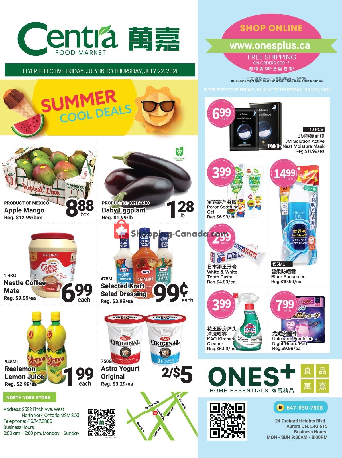 Centra Food Market flyer from Friday July 16, 2021 to Thursday July 22, 2021 - page 1
