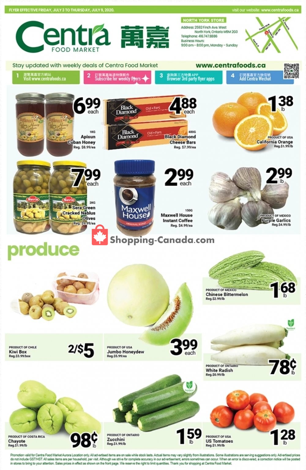 Centra Food Market flyer from Friday July 3, 2020 to Thursday July 9, 2020 - page 1