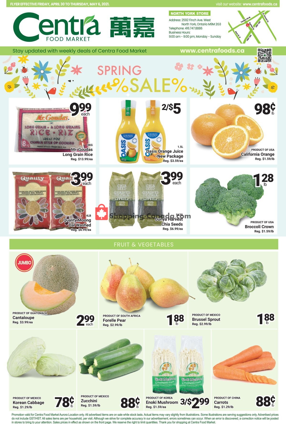 Centra Food Market flyer from Friday April 30, 2021 to Thursday May 6, 2021 - page 1