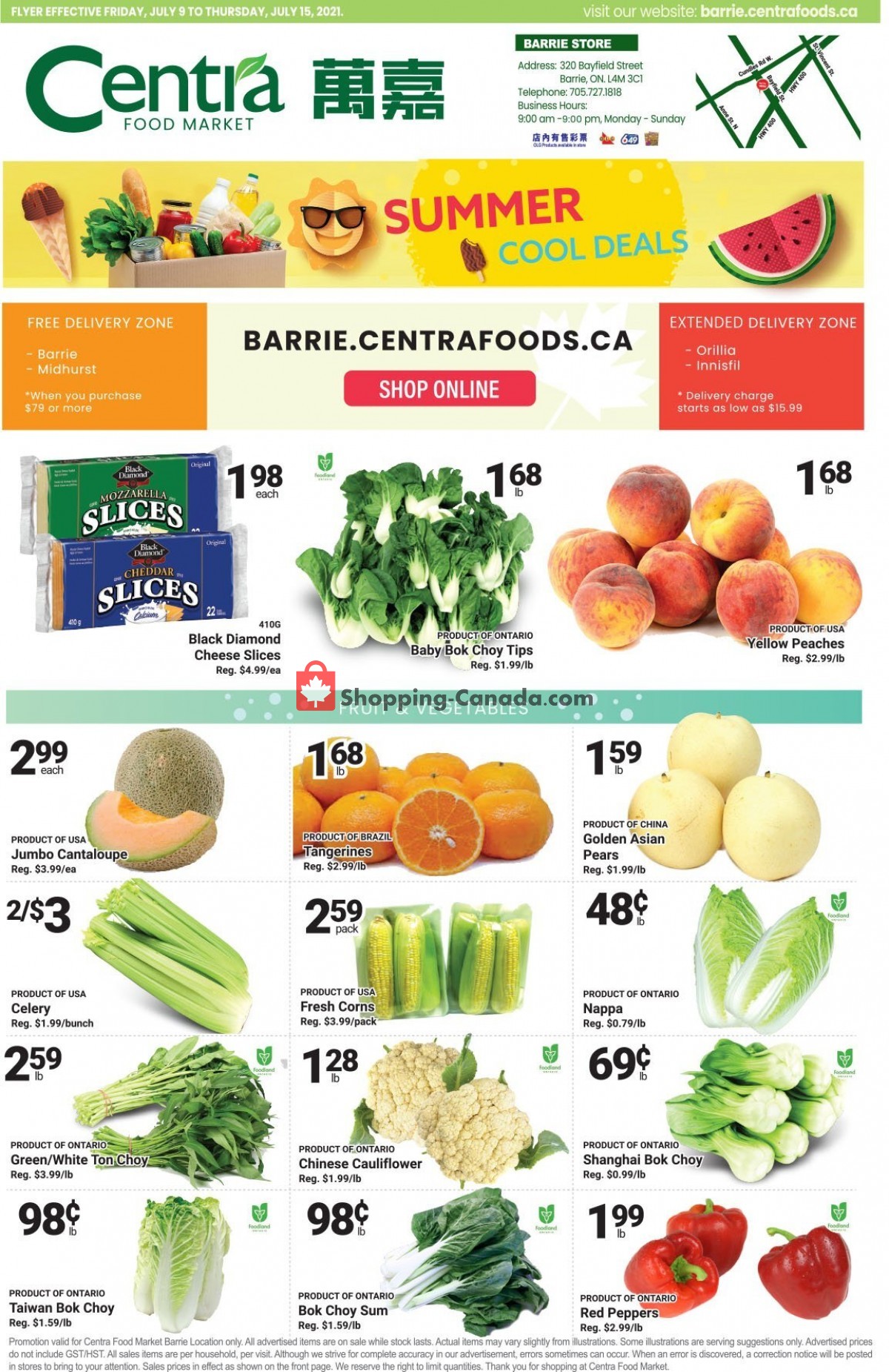 Centra Food Market flyer from Friday July 9, 2021 to Thursday July 15, 2021 - page 1