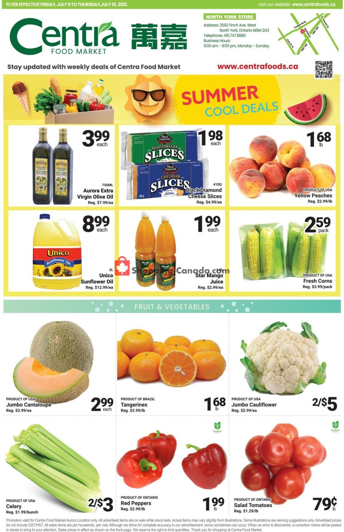 Centra Food Market flyer from Friday July 9, 2021 to Thursday July 15, 2021 - page 1