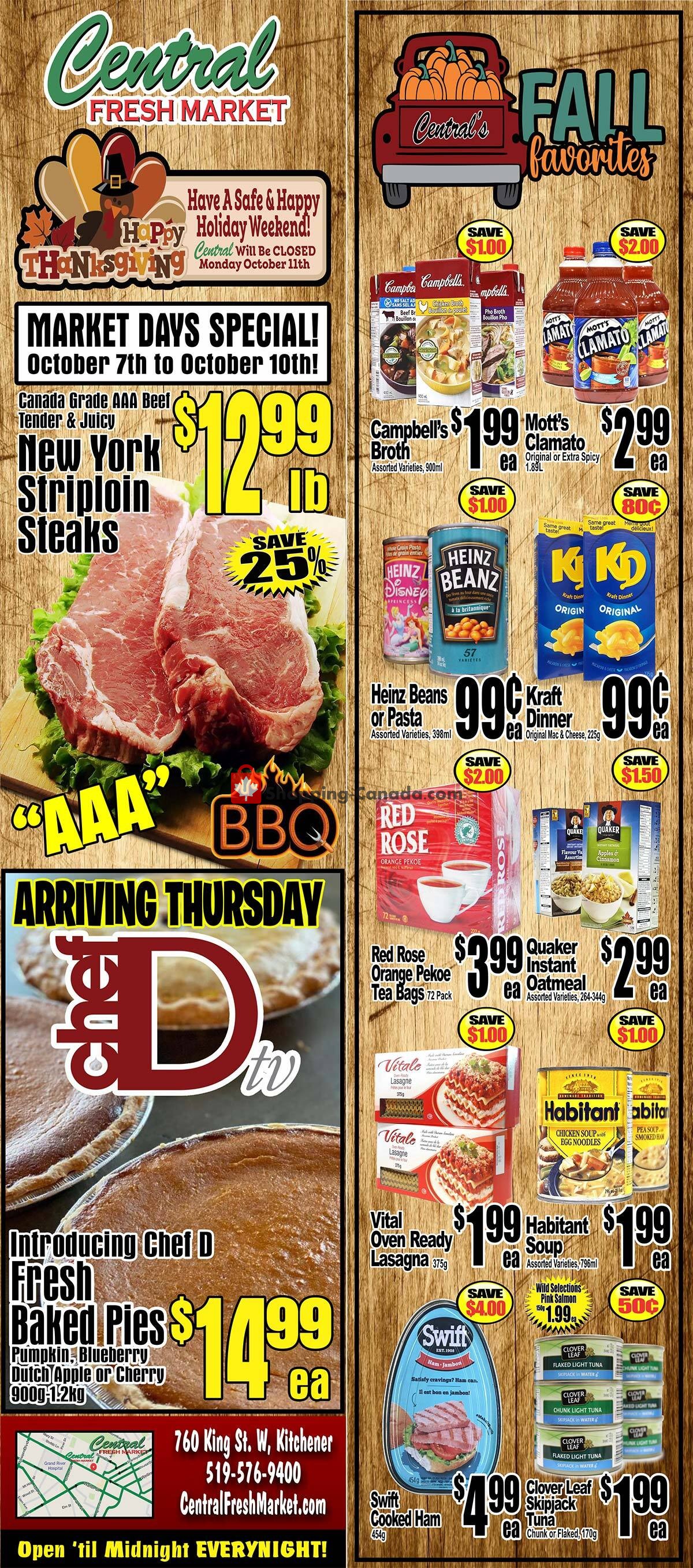 Central Fresh Market flyer from Thursday October 7, 2021 to Thursday October 14, 2021 - page 1