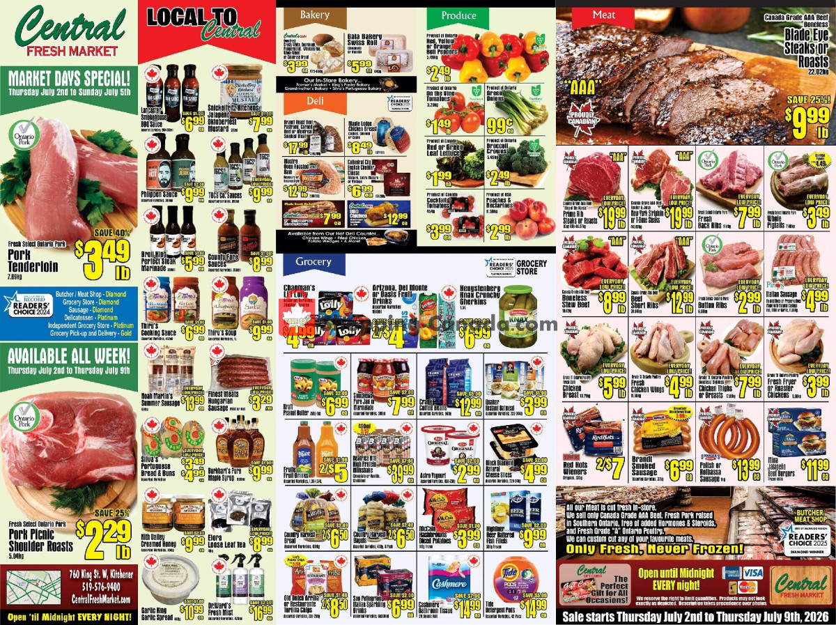 Central Fresh Market flyer from Thursday July 2, 2026 to Thursday July 9, 2026 - page 1