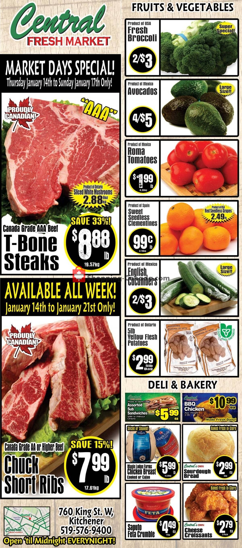 Central Fresh Market flyer from Thursday January 14, 2021 to Thursday January 21, 2021 - page 1