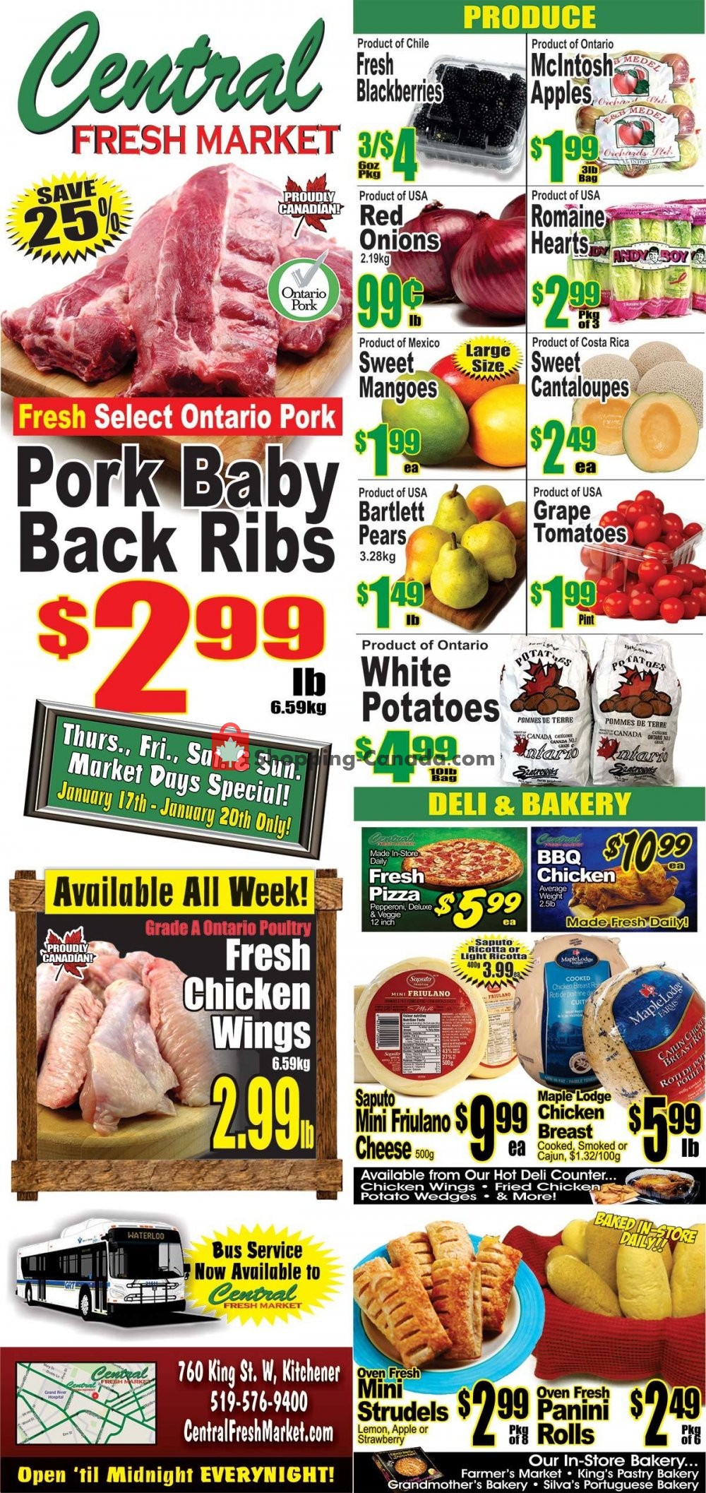 Central Fresh Market flyer from Friday January 18, 2019 to Friday January 25, 2019 - page 1