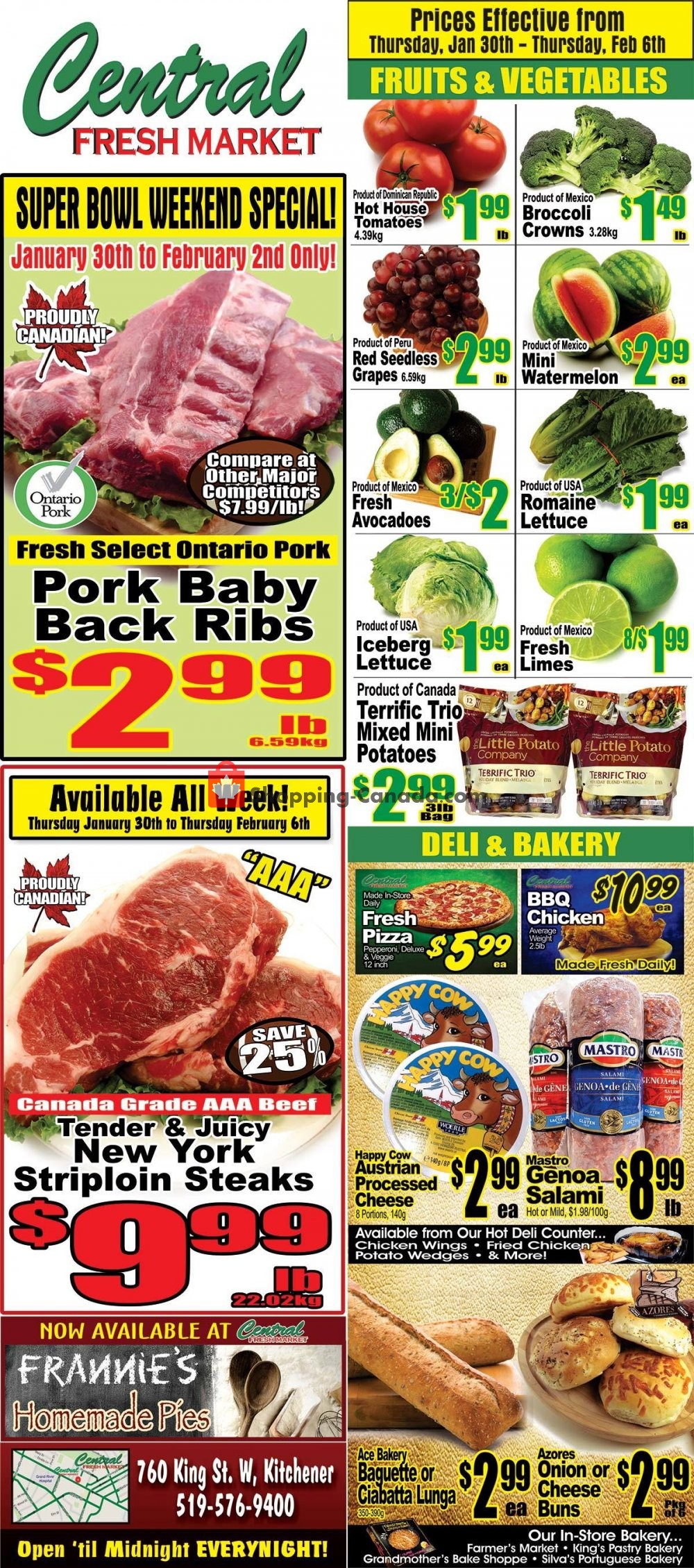 Central Fresh Market flyer from Thursday January 30, 2020 to Thursday February 6, 2020 - page 1