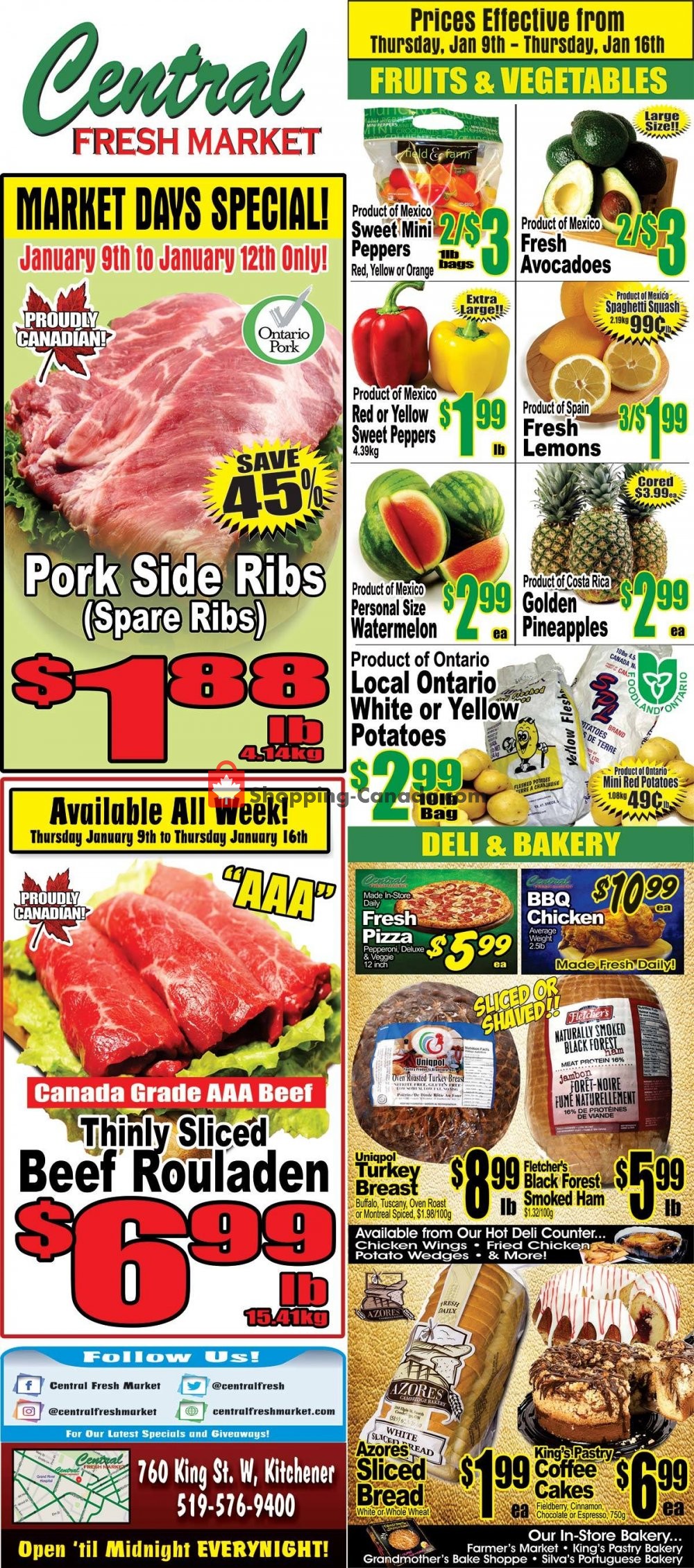 Central Fresh Market flyer from Thursday January 9, 2020 to Thursday January 16, 2020 - page 1