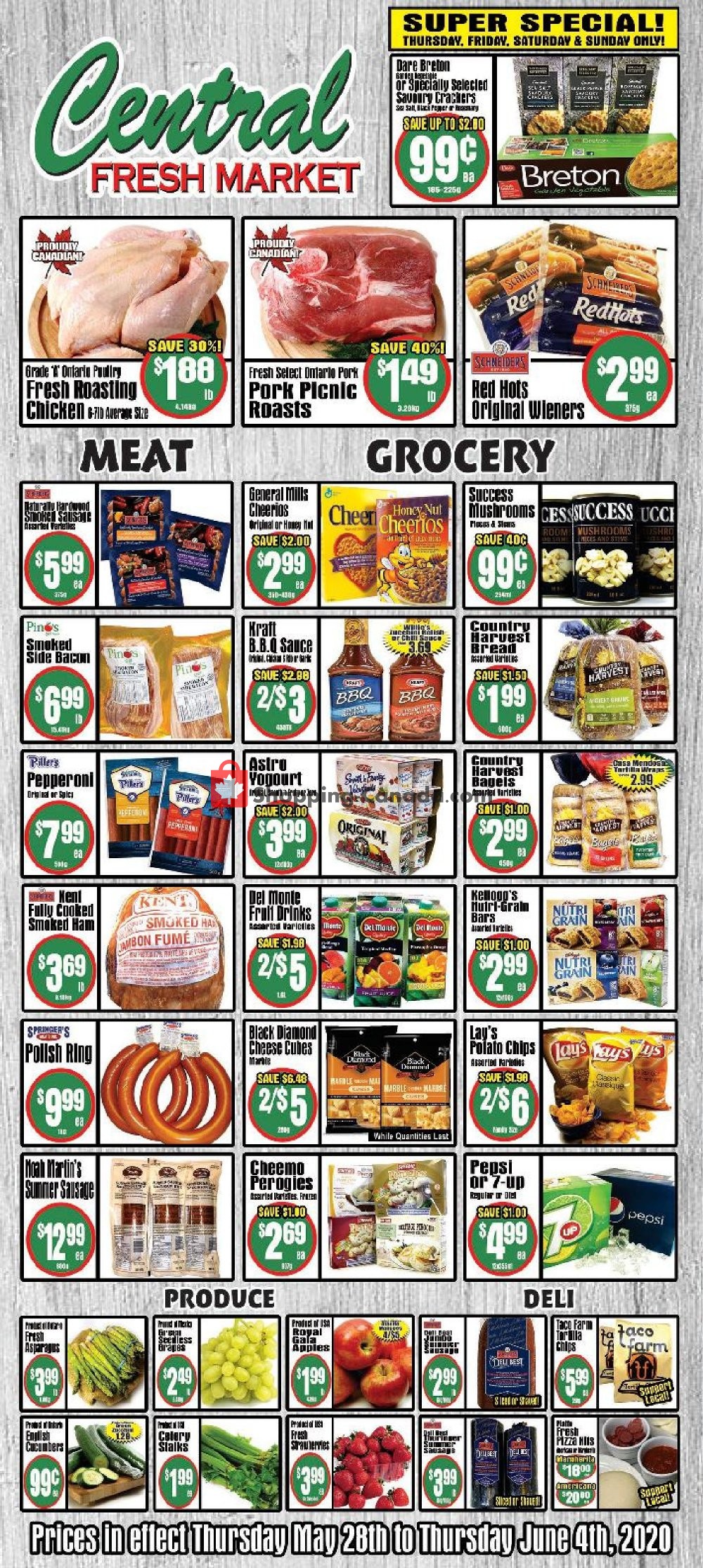 Central Fresh Market flyer from Thursday May 28, 2020 to Thursday June 4, 2020 - page 1