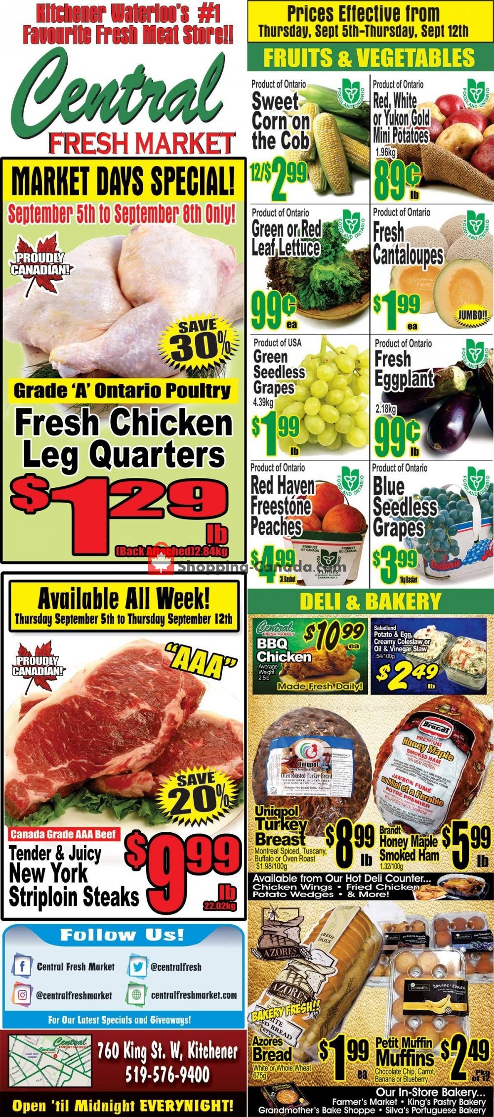 Central Fresh Market flyer from Thursday September 5, 2019 to Thursday September 12, 2019 - page 1