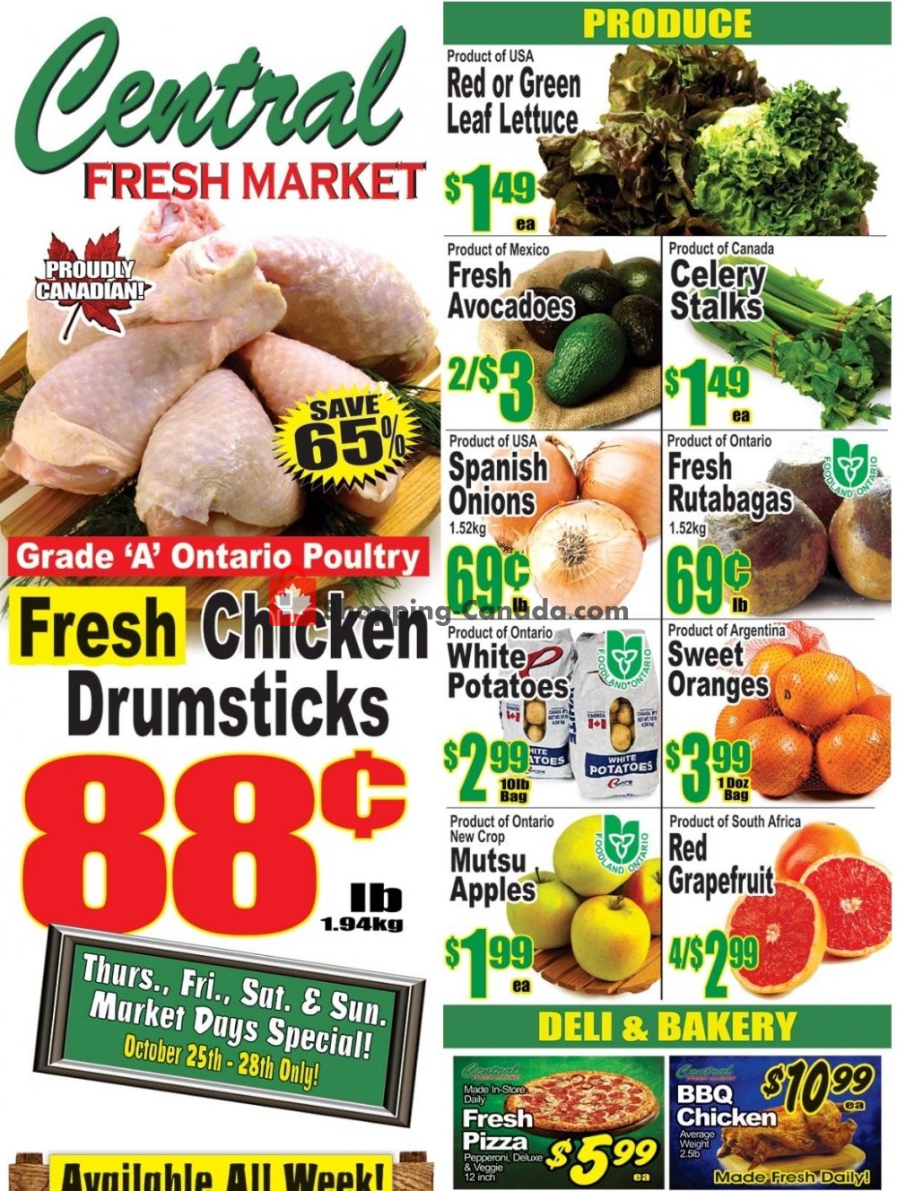 Central Fresh Market flyer from Friday October 26, 2018 to Friday November 2, 2018 - page 1