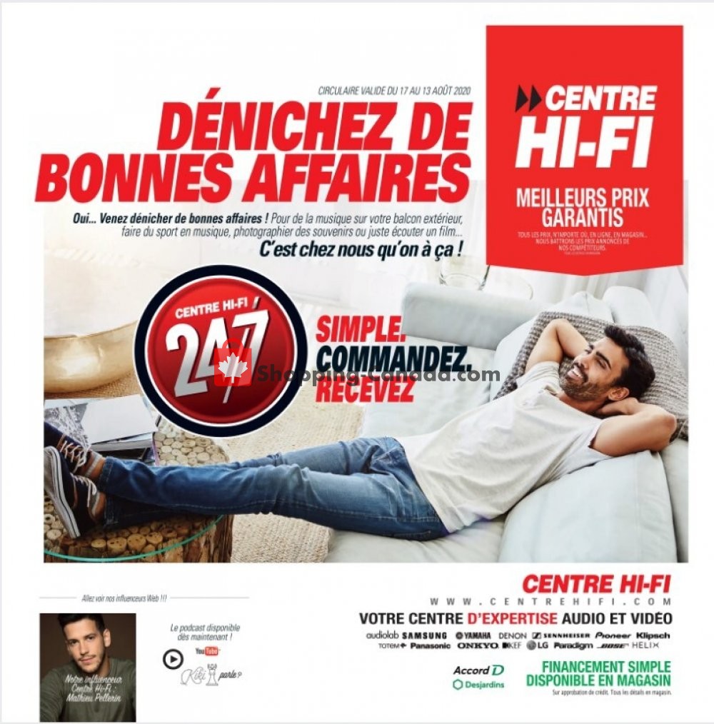 Centre Hi-Fi flyer from Friday August 7, 2020 to Thursday August 13, 2020 - page 1