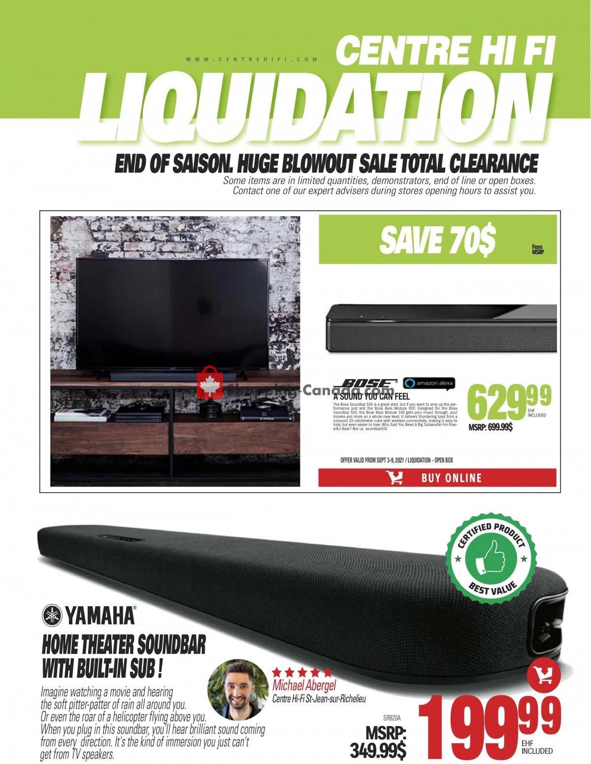Centre Hi-Fi flyer from Friday September 3, 2021 to Thursday September 9, 2021 - page 4