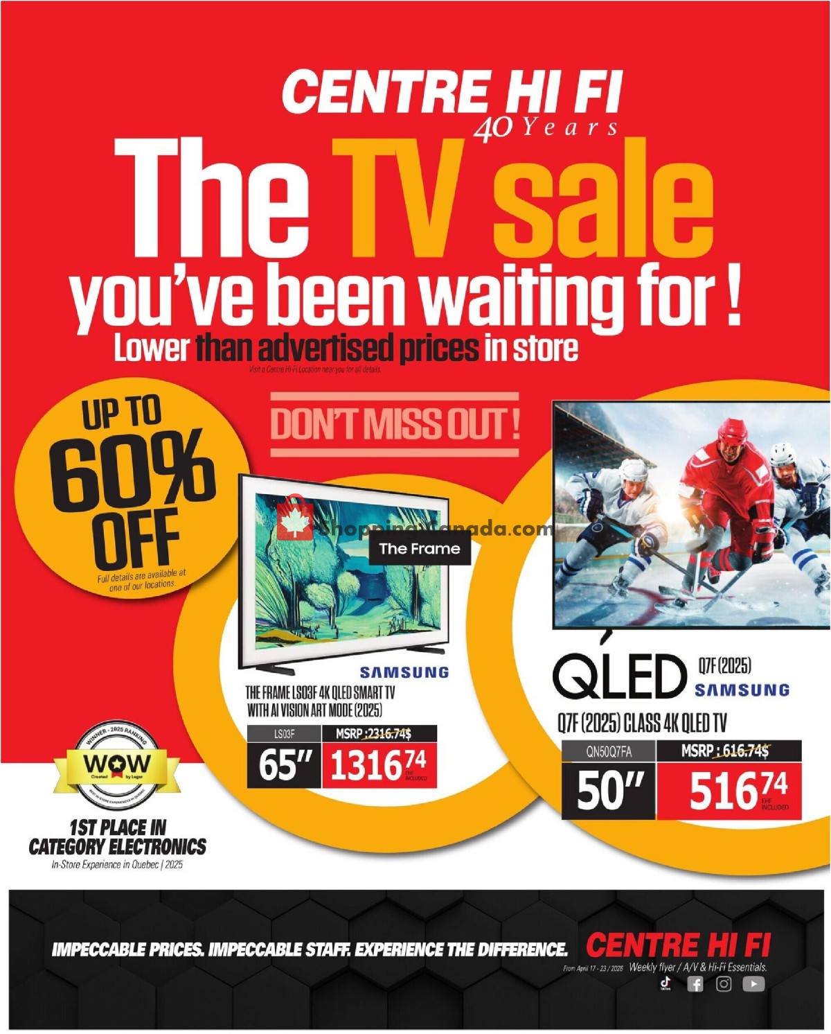 Centre Hi-Fi flyer from Friday April 17, 2026 to Thursday April 23, 2026 - page 1