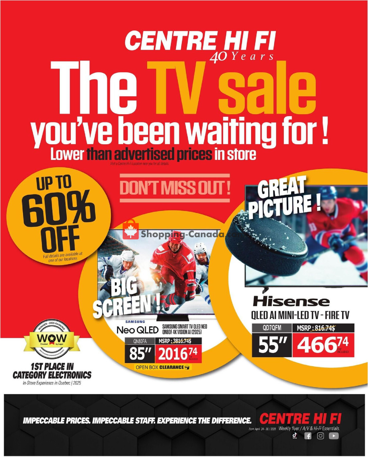 Centre Hi-Fi flyer from Friday April 24, 2026 to Thursday April 30, 2026 - page 1
