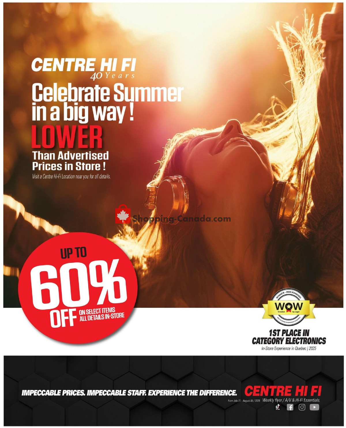Centre Hi-Fi flyer from Friday July 31, 2026 to Thursday August 6, 2026 - page 1