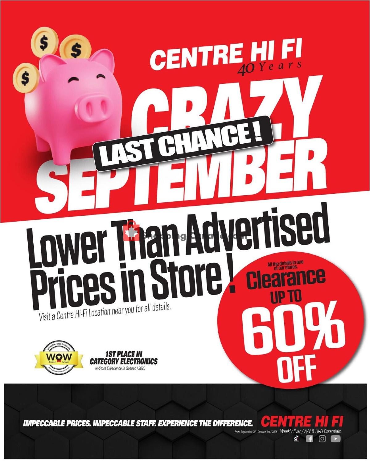 Centre Hi-Fi flyer from Friday September 25, 2026 to Thursday October 1, 2026 - page 1