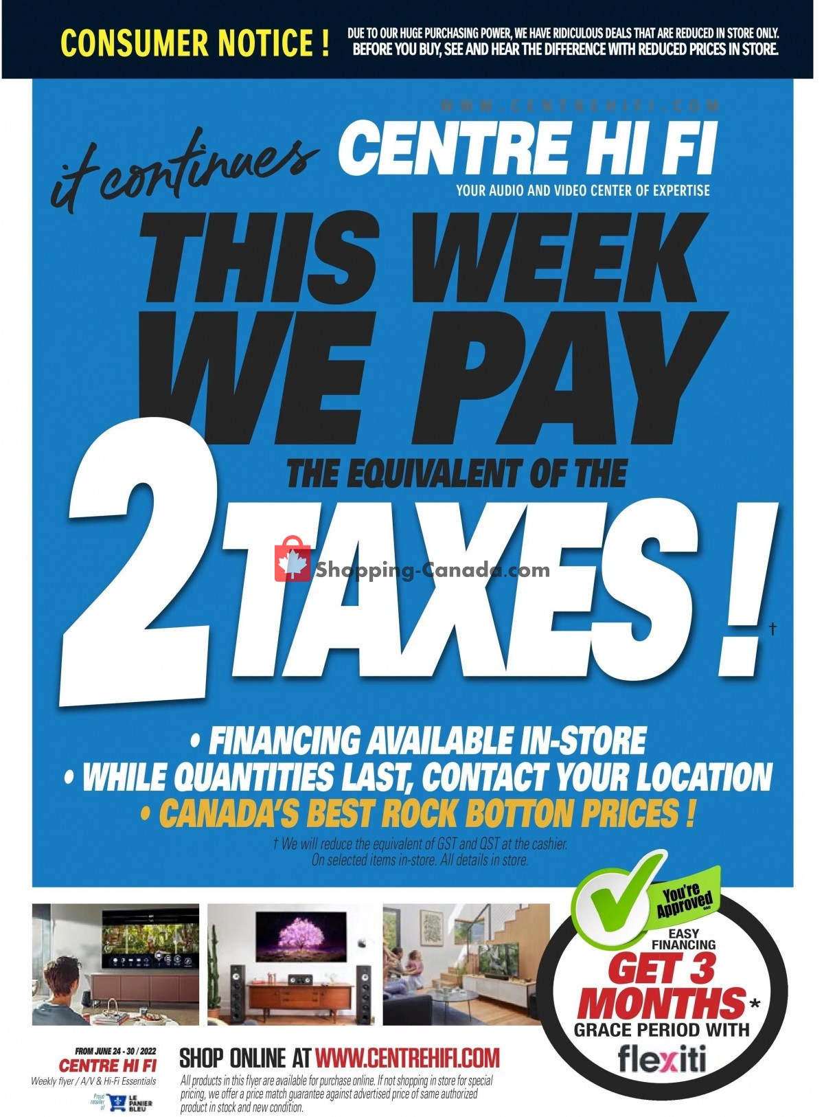 Centre Hi-Fi flyer from Friday June 24, 2022 to Thursday June 30, 2022 - page 1