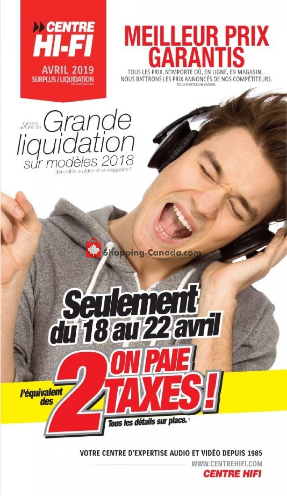 Centre Hi-Fi flyer from Thursday April 18, 2019 to Monday April 22, 2019 - page 1