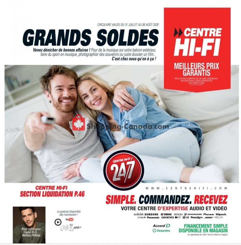 Centre Hi-Fi flyer from Friday July 31, 2020 to Thursday August 6, 2020 - page 1