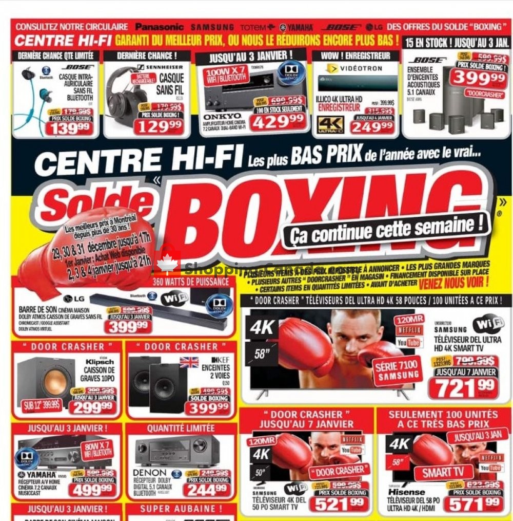 Centre Hi-Fi flyer from Friday December 28, 2018 to Thursday January 3, 2019 - page 1