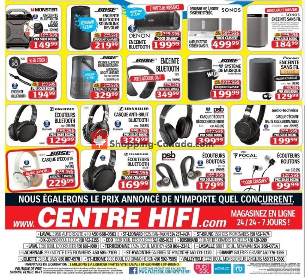 Centre Hi-Fi flyer from Friday December 28, 2018 to Thursday January 3, 2019 - page 8