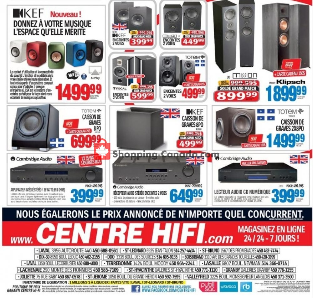 Centre Hi-Fi flyer from Friday January 25, 2019 to Thursday January 31, 2019 - page 8