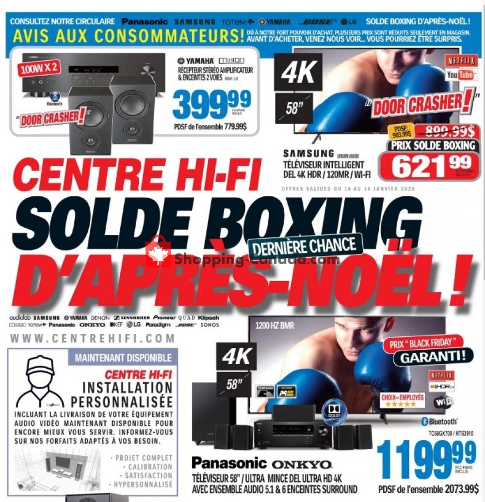 Centre Hi-Fi flyer from Friday January 10, 2020 to Thursday January 16, 2020 - page 1