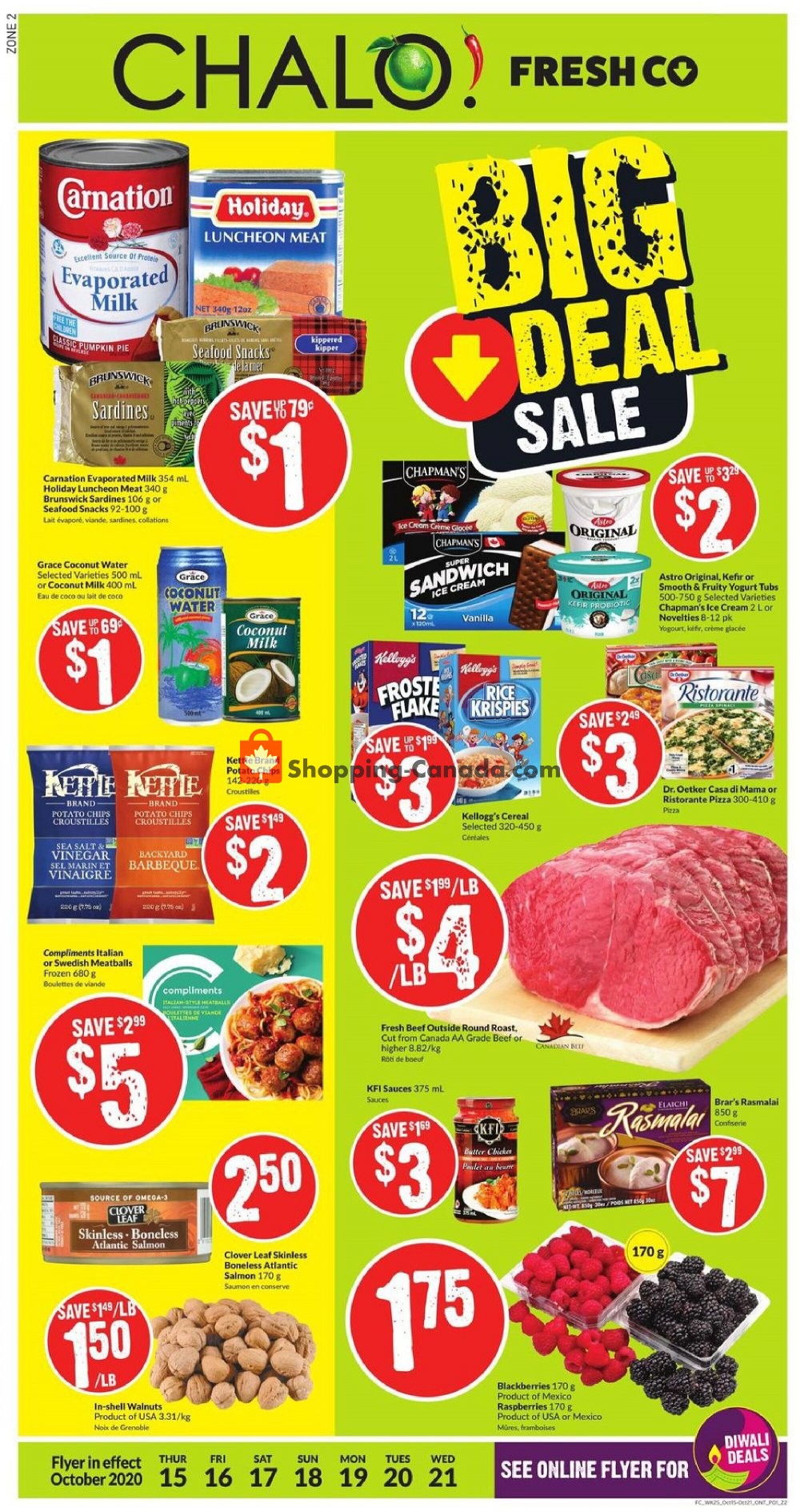 Chalo FreshCo flyer from Thursday October 15, 2020 to Wednesday October 21, 2020 - page 1