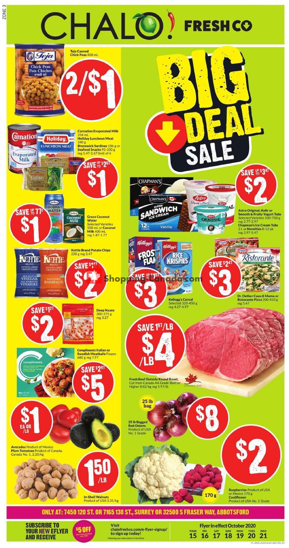 Chalo FreshCo flyer from Thursday October 15, 2020 to Wednesday October 21, 2020 - page 1