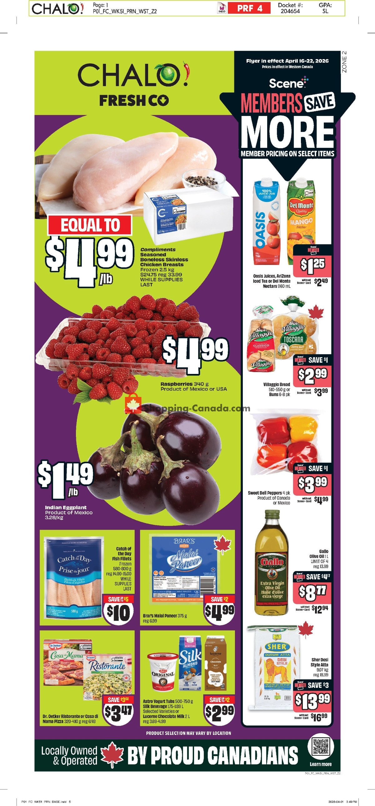 Chalo FreshCo flyer from Thursday April 16, 2026 to Wednesday April 22, 2026 - page 1