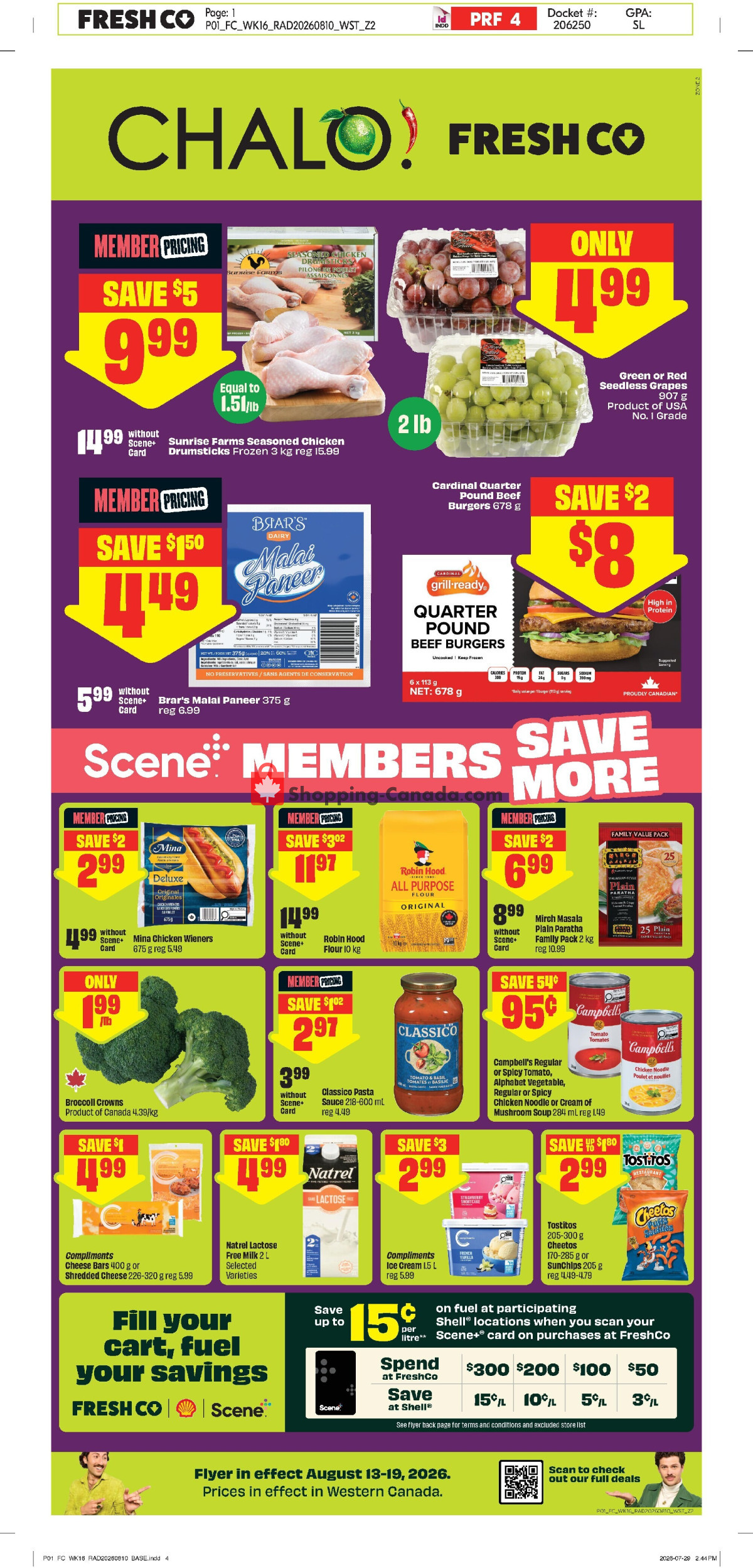Chalo FreshCo flyer from Thursday August 13, 2026 to Wednesday August 19, 2026 - page 1
