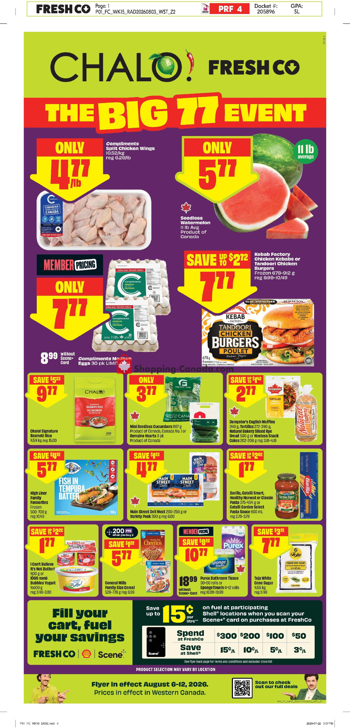Chalo FreshCo flyer from Thursday August 6, 2026 to Wednesday August 12, 2026 - page 1