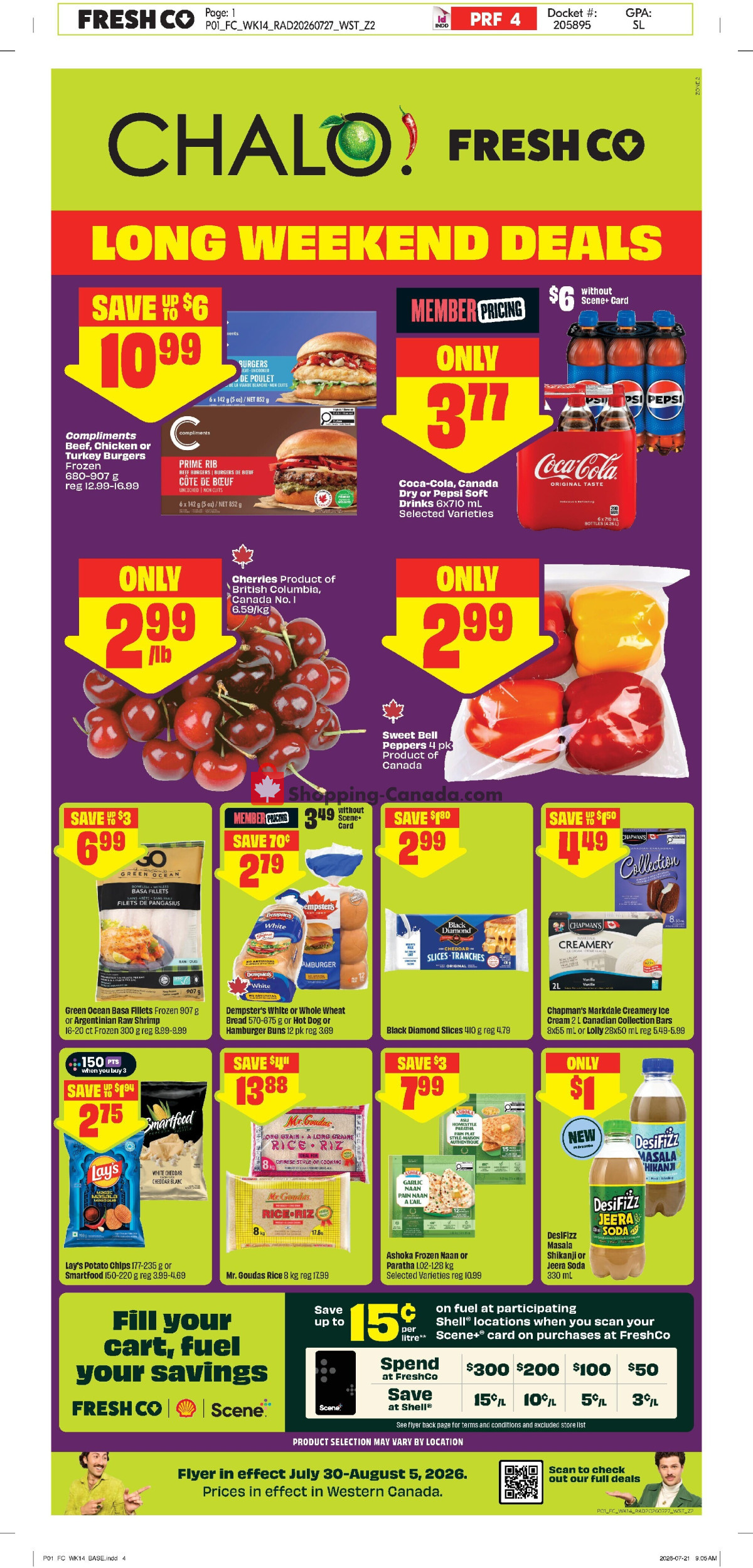 Chalo FreshCo flyer from Thursday July 30, 2026 to Wednesday August 5, 2026 - page 1