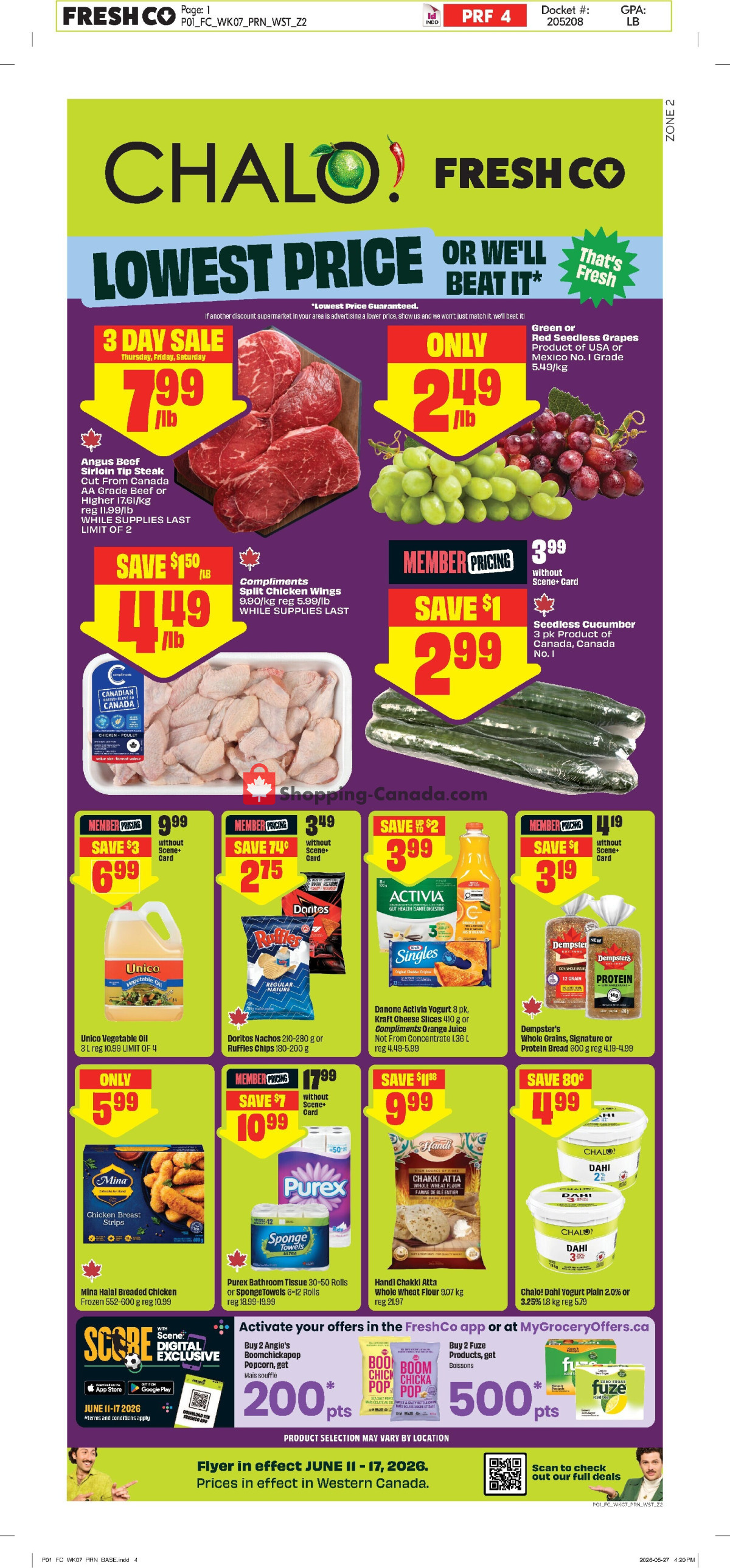 Chalo FreshCo flyer from Thursday June 11, 2026 to Wednesday June 17, 2026 - page 1